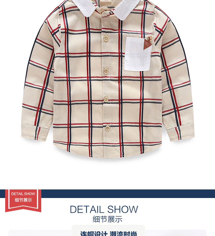 Chemise garcon à manche longue - Ref 2082140 Image 8