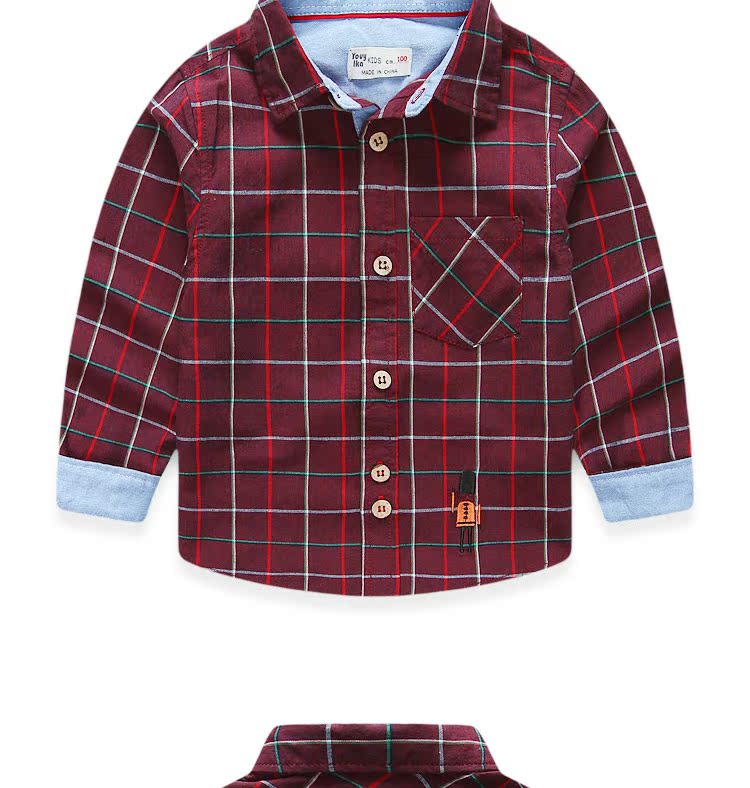 Chemise garcon à manche longue en coton - Ref 2082167 Image 23