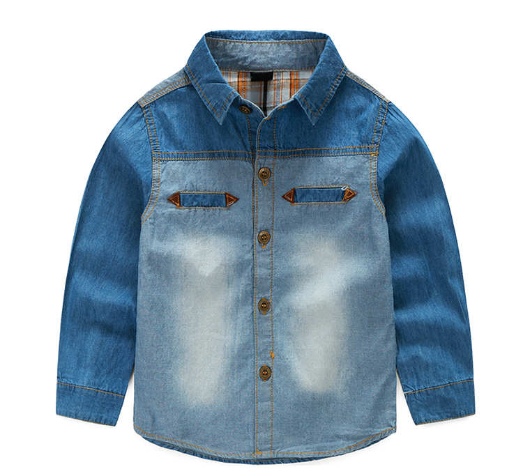 Chemise garcon à manche longue en coton - Ref 2082170 Image 22