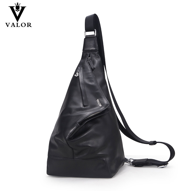 VALOR brand men's chest bag genuine leather men's bag Messenger bag new backpack soft top layer cowhide casual backpack