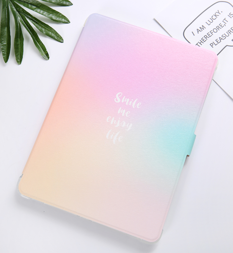iPad2018 mới bảo vệ vỏ màu gradient Apple iPad9.7 inch máy tính bảng silicon 1 vỏ chống rơi2 vỏ bảo vệ 2017 vỏ a1893 / a1822 bao da pad7 lưới màu đỏ - Phụ kiện máy tính bảng bao da ipad air