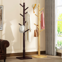 Eurostyle solid wood hanging clothes hanger floor bedroom clothes hat rack American creative home living room clothes rack vertical clothes hanger