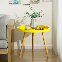 Balcony small coffee table small round table white modern simple mini side few Nordic sofa corner table casual bedside table