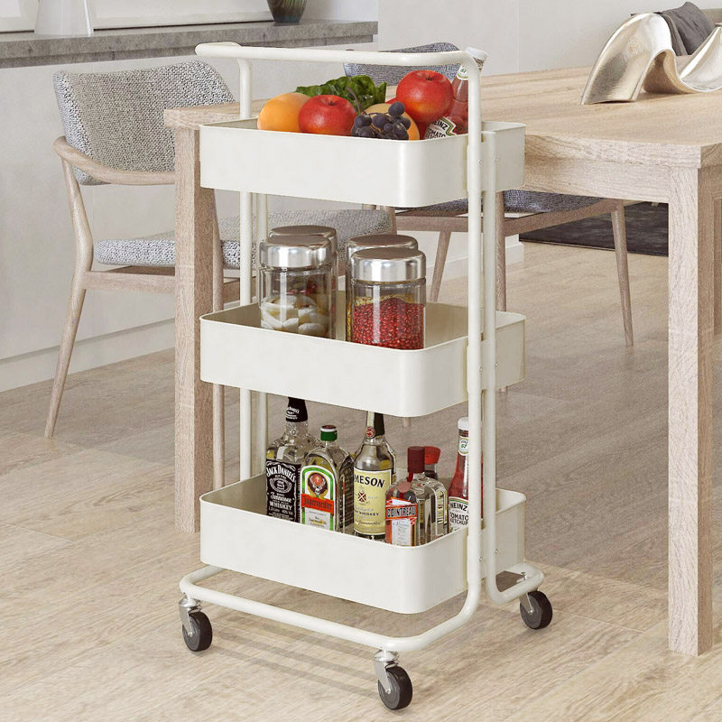 South Korea Skin Management Triple Cart Beauty textured Embroidered Fire Jars Beauty Institute Small Cart Medecor Tool Car