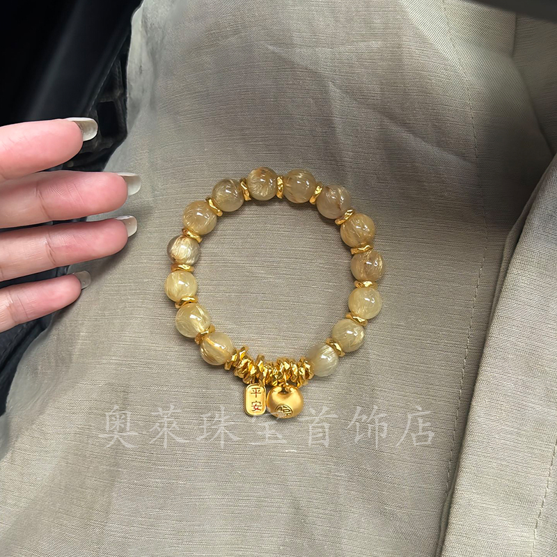 Little Fat Fortune Gold Hair Crystal Bracelet for Women, Bring Good Luck and Fortune, Exquisite, Fashionable, Versatile, Light Luxury Item Little Fat Fortune Gold Hair Crystal Bracelet for Women, Bring Good Luck and Fortune, Exquisite, Fashionable, Versatile, Light Luxury Item