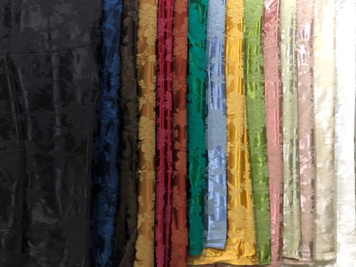 レーヨンコットンジャカード生地、衣料用ドレス、秋冬レトロジャカード、大判ジャカード生地、幾何学模様ジャカード