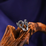 Брендовое небольшое дизайнерское ретро трендовое регулируемое металлическое кольцо