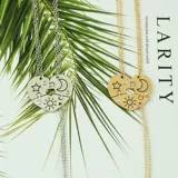 Открыть школьный сезон, лучший друг, вышивка, ожерелье, солнце, луна, туманность, кулон в форме любви, студенческий жетон дружбы, лучший подарок на день рождения