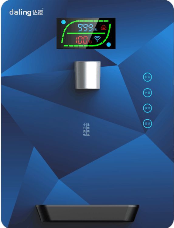 bình lọc nước mini Daling đường ống máy treo tường loại nóng tốc độ nóng không có mật nhiệt điều chỉnh nhiệt độ máy tính để bàn thủy tinh thép nước thông minh - Nước quả lọc nước đóng chai