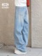 Mingming GUKKS Slim Pants 2026 Spring New Kitty Cat Cartoon Embroidered Scimitar Jeans