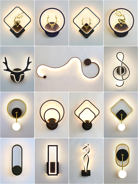 Modern Minimalist Led Corridor Hallway Entrance Light New Nordic Style Staircase Balcony Bedroom Bedside Background Wall Light