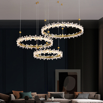 Light Extravagant Creative Led Living Room Chandelier Modern Ring Restaurant Bedroom lamp Nordic Romantic Art table showroom Lights