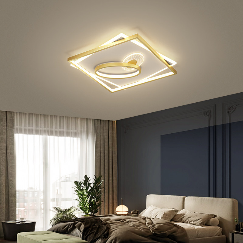 Creative Nordic Led Bedrooms Ceiling Lights Modern Minima Square Living Room Dining Room Light Net Red Cozy Book Room Light