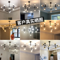 Nordic Living Room Chandelier Magic Bean Molecular Lamp Creative Personality Industrial Wind Minima Modern Retro Table Restaurant Lamp
