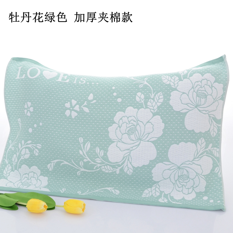 Gối khăn bông gạc dành cho người lớn khăn hoạt hình vài cặp sinh viên bông jacquard khăn gối đơn túi vỏ ga gối