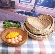 Cutlery basket Kei screen Fruit basket Round sieve storage woven commercial household bamboo kitchen bamboo basket for steamed buns