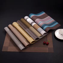 Table mat Household anti-scalding waterproof dish bowl High-end tablecloth style placemat lattice anti-oil New Chinese kitchen Western food