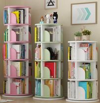 Rental house Bathroom Round childrens rotating bookshelf shelf Entrance bookshelf windowsill corner Fresh Princess wind