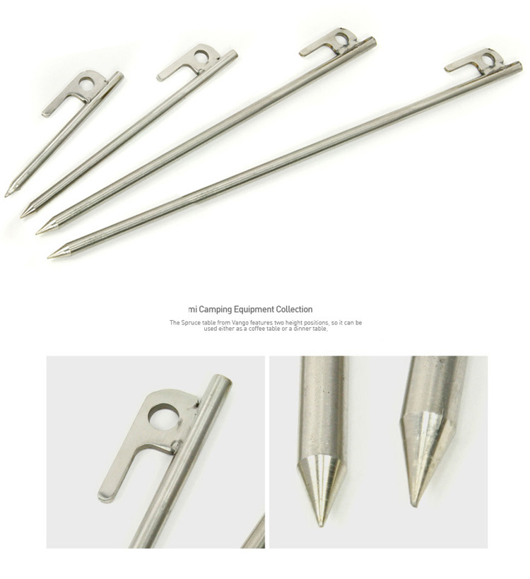 Ngoài trời 304 thép không gỉ đinh 12CM xi măng gia cố móng tay cắm trại cắm trại lều phụ kiện tán móng tay Thảm xốp lót sàn lều cắm trại