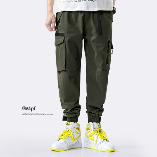 Мужские демисезонные штаны, трендовые спортивные повседневные брюки для отдыха, оверсайз, свободный крой, коллекция 2022, в корейском стиле