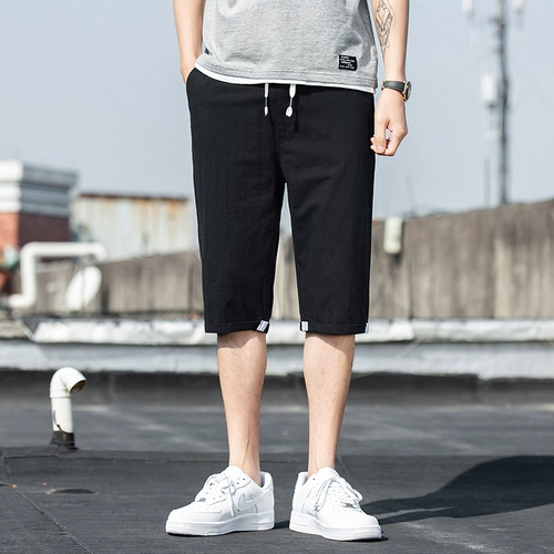 Летние штаны, трендовые шорты, оверсайз, в корейском стиле, свободный прямой крой