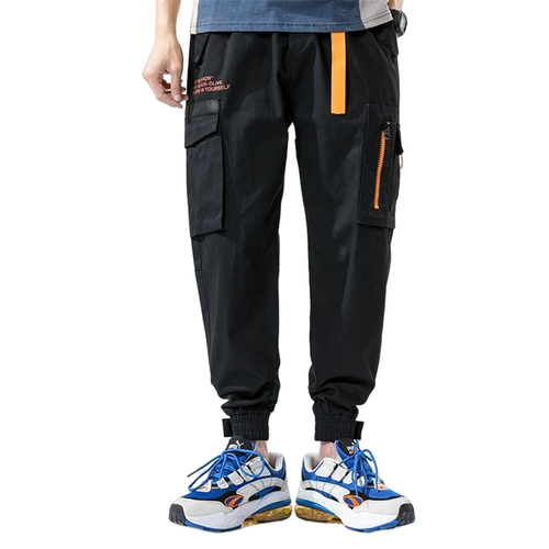 Мужские демисезонные штаны, трендовые спортивные повседневные брюки для отдыха, оверсайз, свободный крой, коллекция 2022, в корейском стиле