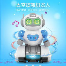 360-degree three-dimensional rotating space dancing robot Colorful lights dazzle dancers Childrens electric music toys