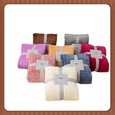 Плед 法兰绒毛毯纯色毯子加厚绒毯午睡空调毯珊瑚绒盖毯礼品小毛毯