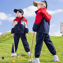 Kindergarten garden clothing spring and autumn childrens class striker suit elementary school uniform three pieces in autumn and winter