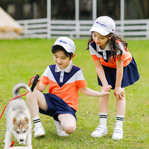School uniform suit primary school students summer clothing British style sixth grade childrens class clothing kindergarten garden clothing large class graduation clothing