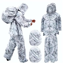 Winter snow suit with backpack kit Geely suit with wind suit jacket trousers suitable for hunting