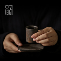 See also return to the heart of the tea cup Drink tea Coarse pottery Gilt ceramic Kung Fu small round cup Vintage single home owner tea cup