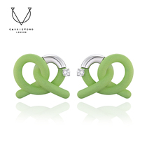 CASSIEVONG POETRY NO 2023SS CAO GRASS SERIES GERMAN KNOT EARRINGS NEUTRAL DOPAMINE JEWELLERY