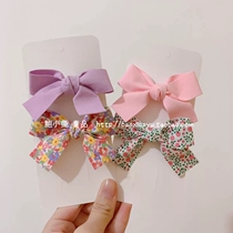 2021 autumn new childrens hair accessories girl baby sweet floral bow hairhairclip set combination