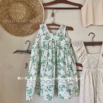 Bao Xiaoyu 2022 summer style Korean girls literary small fresh embroidery lace lace floral vest dress