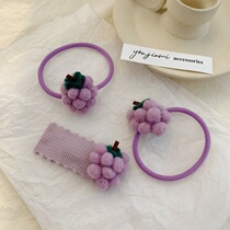 2020 autumn and winter New Korean children hair accessories girl sweet felt grape hair card Hairband