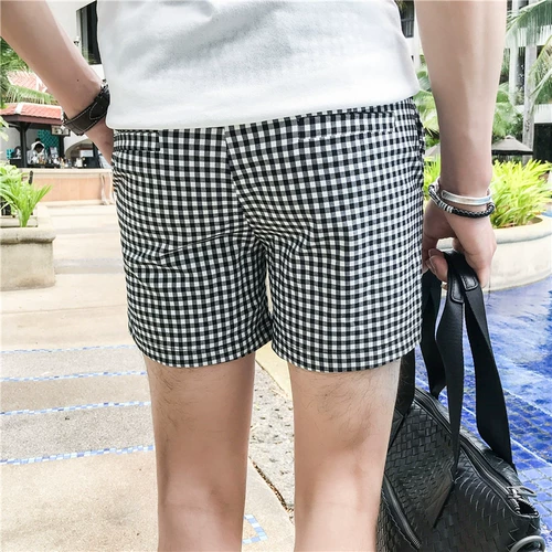 Летние штаны, приталенные модные шорты для отдыха, в британском стиле