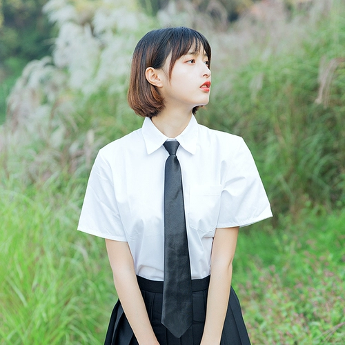 Студенческая юбка в складку, демисезонная японская летняя рубашка, большой размер, короткий рукав