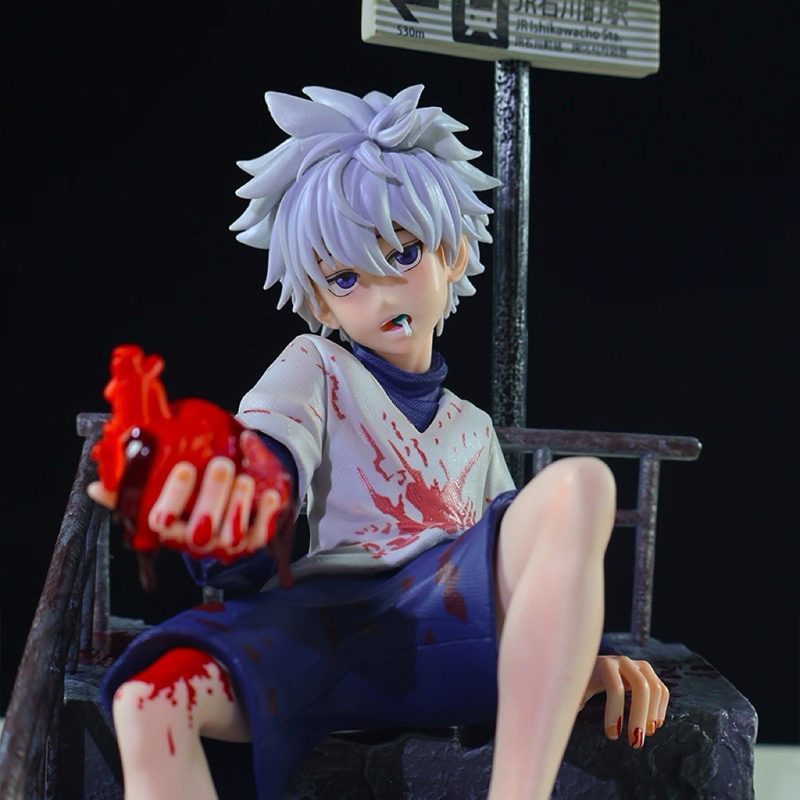 Full-Time Hunter Red Stone Killua Figure, Little Jie Killua, Midot, Killua's Enemy Figure, Gk Anime Model Ornament