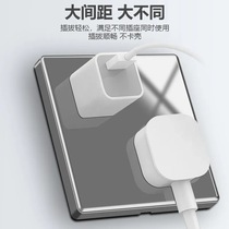 International electrician switch socket panel type 86 concealed glass mirror household five-hole with one open gray acrylic