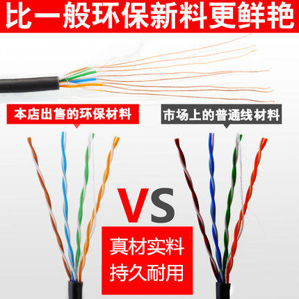 8-Core Category 5E Ethernet Cable 1M2M5M10M 15m Finished Product for Computer Broadband Wireless Router Ceiling Ap Network Bridge Camera Transmission Network Engineering Equipment Outdoor Indoor Home High-Speed Network Cable