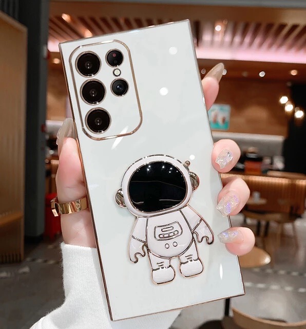 Astronaut Electroplated Silicone TPU Kickstand Function S23, S23 Plus, S23 Ultra, S22, S22 Plus, S22 Ultra, S21, S21 Plus