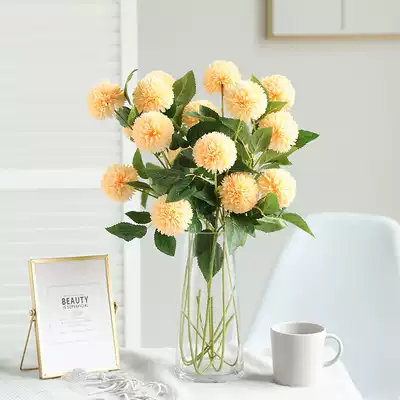 Glass ceramic vase living room creative flower arrangement decoration home decoration dry flower decoration real flower bouquet