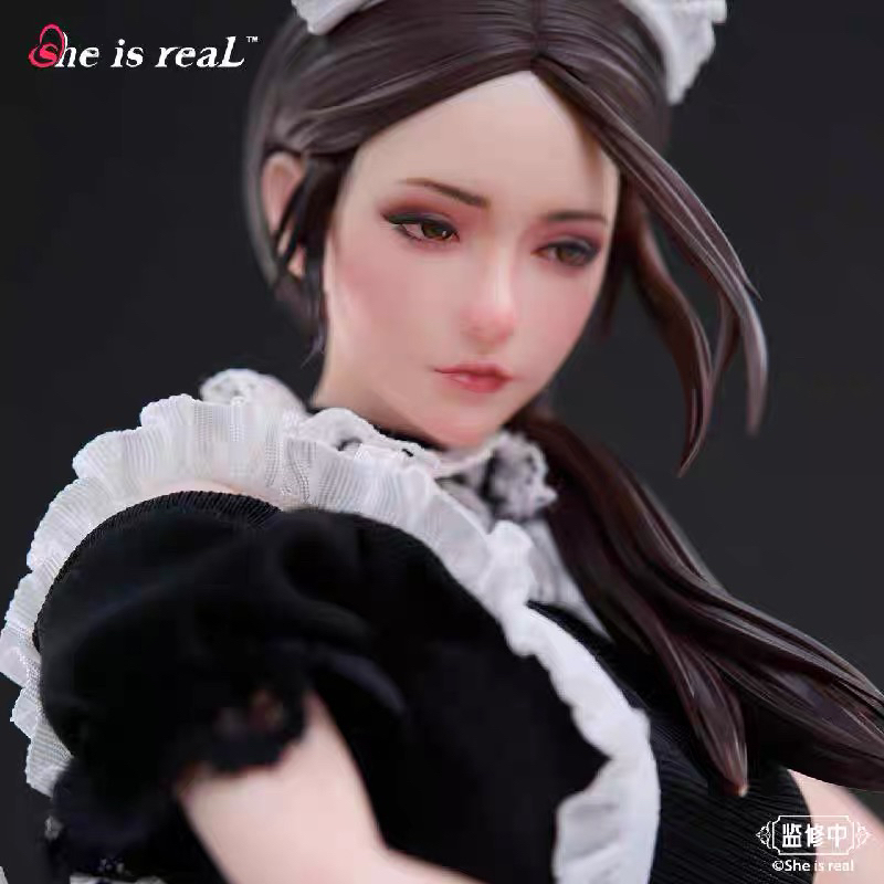 Genuine In-Stock She Is Real & Bearpanda Lou Ll Original Artwork Maid Ultra-Realistic Figure