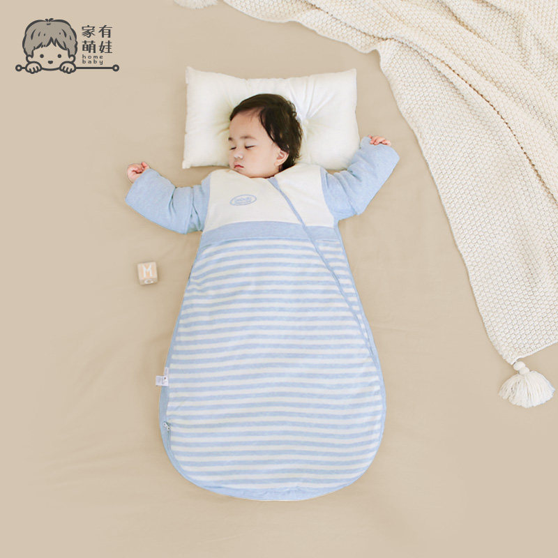 Baby sleeping bag spring and autumn winter model for medium and large children anti-kick is artifact baby constant temperature sleeping bag four seasons universal thickened model