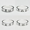 Naruto cartoon 999 pure silver ring Kakashi Naruto Sasuke Gaara student personalized gift for men and women
