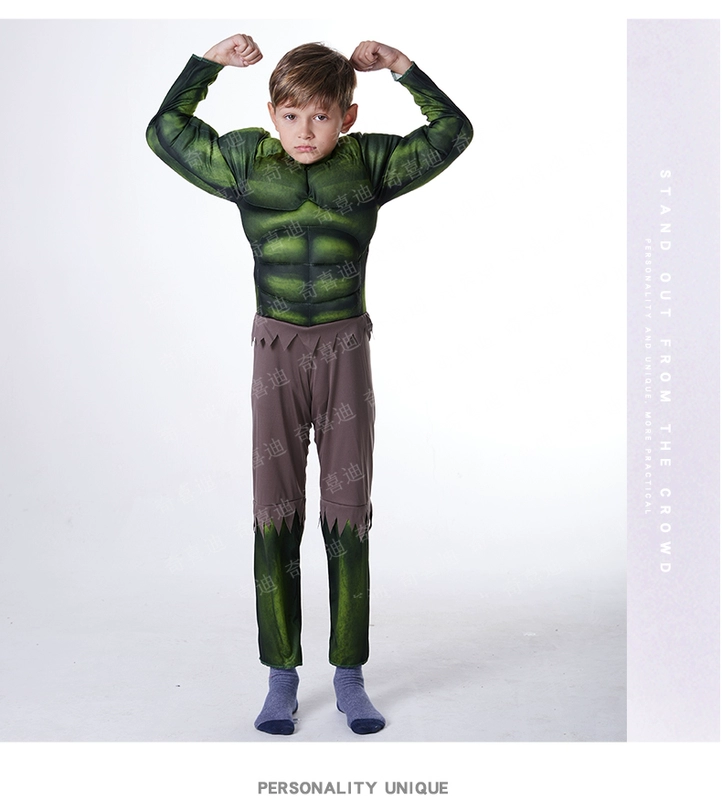 Halloween Ngày Trẻ Em người lớn Hulk cosplay xanh lớn Hulk trang phục Người Sắt quần áo