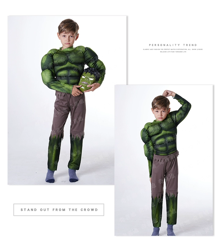 Halloween Ngày Trẻ Em người lớn Hulk cosplay xanh lớn Hulk trang phục Người Sắt quần áo