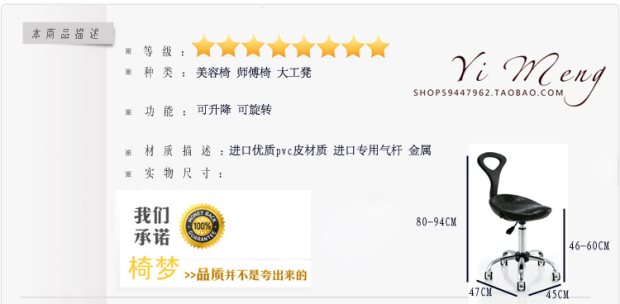 Ghế mơ nhà thanh lịch thời trang mới làm đẹp nội thất thẩm mỹ viện ghế làm đẹp chủ ghế làm việc AS40 trở lại - Hair Salon / Nội thất làm đẹp