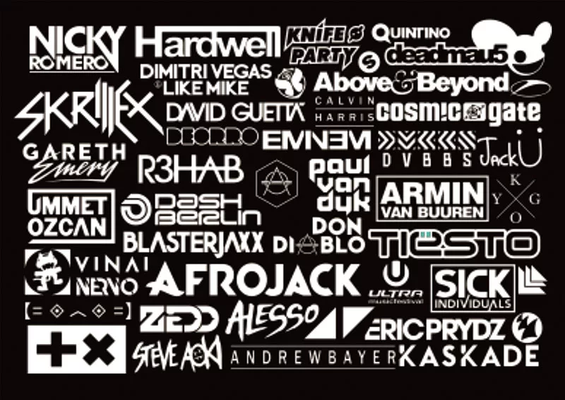 Топ-100 DJ Электрическая Синтаун Эвикси Бог Авик Патч Патч Патч Чемодан Ящики для компьютеров